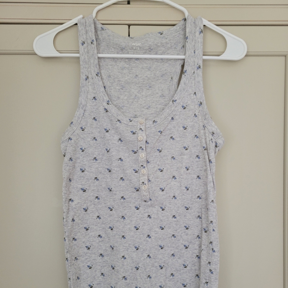 Aerie by American Eagle Outfitters Floral Tank Top Size Medium